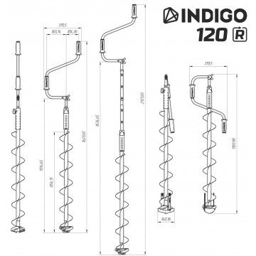 Ледобур INDIGO 120(R)-1600 (правое вращение) LI-120R