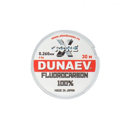 Леска Dunaev Fluorocarbon 0.260мм  (6 кг)  30м