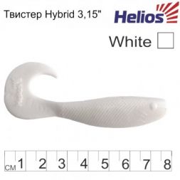 Твистер Helios Hybrid 3,15&quot;/8,0 см White 7шт. (HS-14-001)