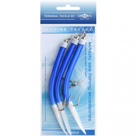 Морская оснастка Mikado GUMMI MAKK RIG, крючок № 6/0 (3шт.) BLUE